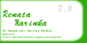 renata marinka business card