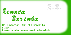 renata marinka business card